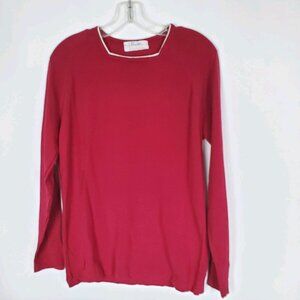 Vintage 70s 80s Square Neck Maroon Shirt Bonsetta 38 Size Small